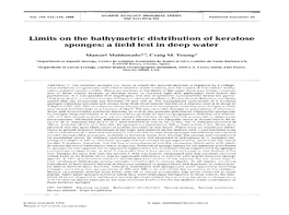 Limits on the Bathymetric Distribution of Keratose Sponges: a Field Test in Deep Water