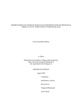 Bioprocessing of Soybean Seed-Coats for Production of Proteins & Omega