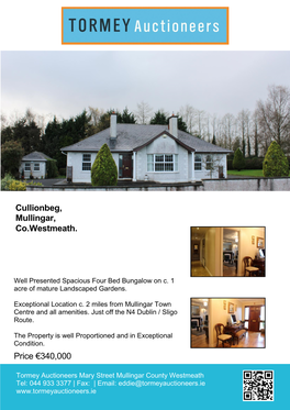 Price €340,000 Cullionbeg, Mullingar, Co.Westmeath