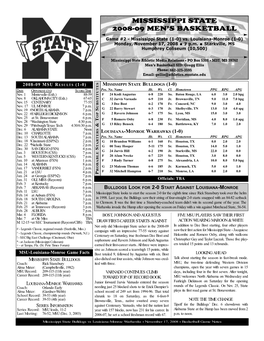 La-Monroe Game Notes.Qxd