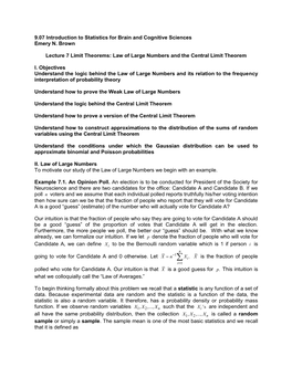 The Law of Large Numbers and the Central Limit Theorem (PDF)