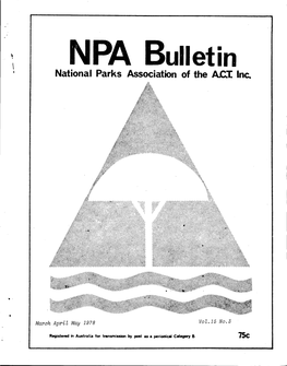 NPA Bulletin National Parks Association of the A.C.T