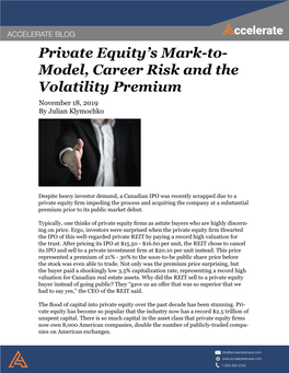 Private Equity's Mark-To