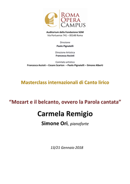 Carmela Remigio Simone Ori, Pianoforte