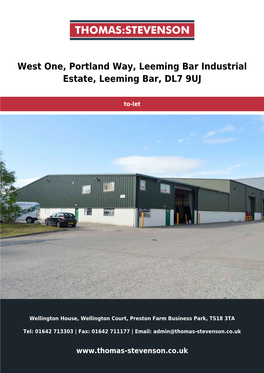 West One, Portland Way, Leeming Bar Industrial Estate, Leeming Bar, DL7 9UJ