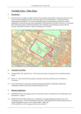 Viewfield, Nairn – Policy Paper