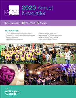 To Read the Full 2020 FACES Annual Newsletter