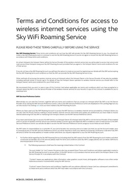 New Sky Wifi Roaming Tcs for End Users 300719(8454993.1)