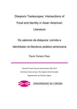 Diasporic Tastescapes : Intersections of Food and Identity In