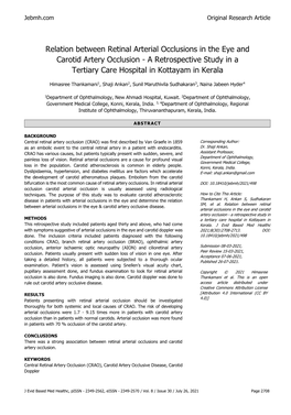 A Retrospective Study in a Tertiary Care Hospital in Kottayam in Kerala