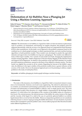 Deformation of Air Bubbles Near a Plunging Jet Using a Machine Learning Approach