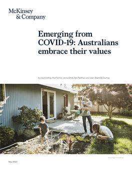 Emerging from COVID-19: Australians Embrace Their Values