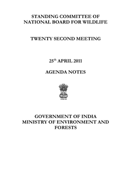 Standing Committee of National Board for Wildlife