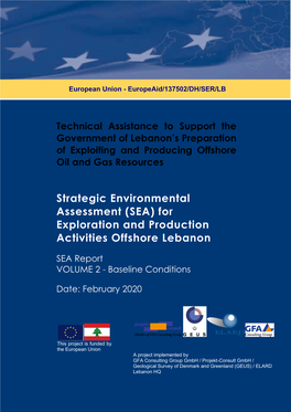 SEA) for Exploration and Production Activities Offshore Lebanon
