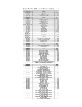 Ssangyong New Musso (Q200) - Accessories Prices (Excluding Fitting) July 2019