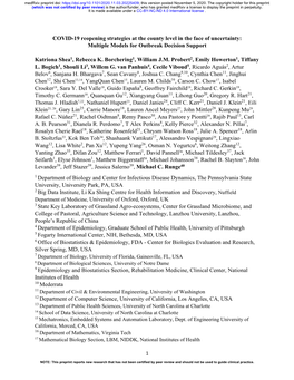 COVID-19 Reopening Strategies at the County Level in the Face of Uncertainty: Multiple Models for Outbreak Decision Support Katr