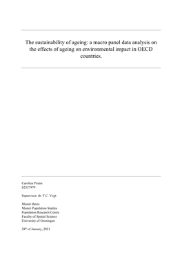 A Macro Panel Data Analysis on the Effects of Ageing on Environmental Impact in OECD Countries