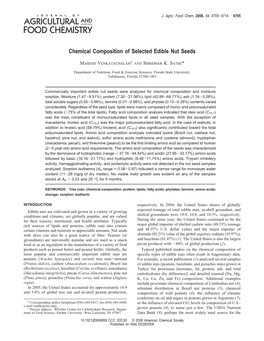 Chemical Composition of Selected Edible Nut Seeds