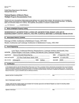 National Register of Historic Places Multiple Property Documentation Form