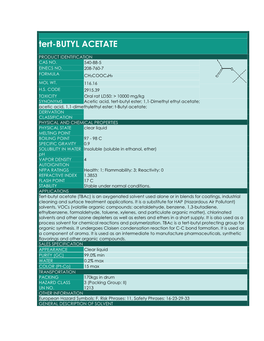 Tert-BUTYL ACETATE