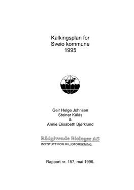 Kalkingsplan for Sveio Kommune 1995