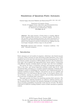 Simulations of Quantum Finite Automata