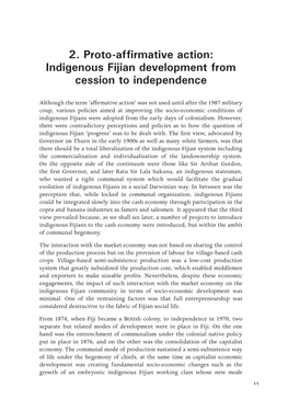 2. Proto-Affirmative Action: Indigenous Fijian Development from Cession to Independence