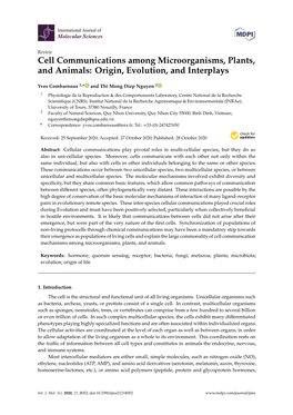 Cell Communications Among Microorganisms, Plants, and Animals: Origin, Evolution, and Interplays