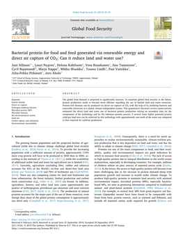 Bacterial Protein for Food and Feed Generated Via Renewable Energy