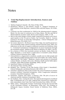 1 Total Hip Replacement: Introduction, Sources and Outline