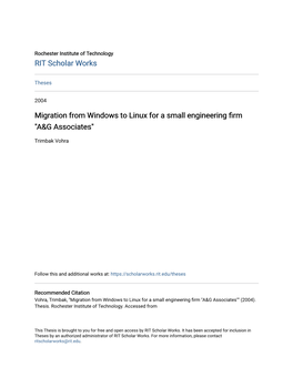 Migration from Windows to Linux for a Small Engineering Firm "A&G Associates"