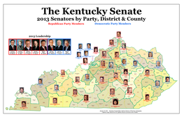 Senate 2013 Senators by Party, District & County Republican Party Members Democratic Party Members