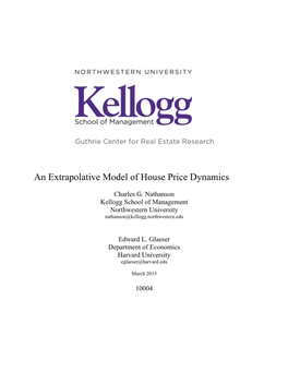 An Extrapolative Model of House Price Dynamics