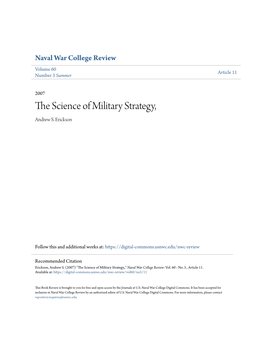 The Science of Military Strategy