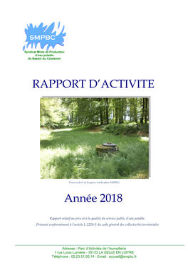 RAPPORT D'activite Année 2018