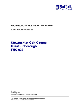 Stowmarket Golf Course, Great Finborough FNG 036