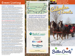 Event Listing Fall 2016 - Spring 2017 for the Latest Listings, See