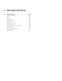 5 High-Rise Districts