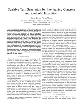 Scalable Test Generation by Interleaving Concrete and Symbolic Execution