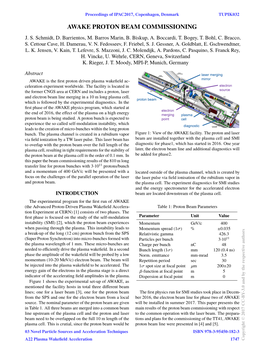 Awake Proton Beam Commissioning J