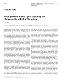 Detecting the Photoacoustic Effect at the Origin