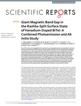 Giant Magnetic Band Gap in the Rashba-Split