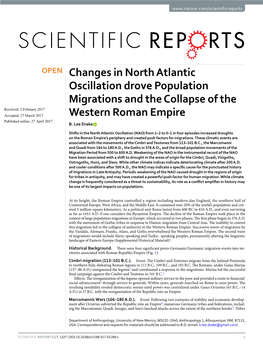 Changes in North Atlantic Oscillation Drove Population Migrations And