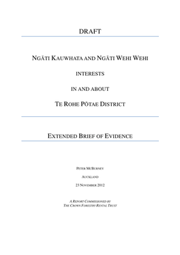 Te Rohe Pōtae District Extended Brief of Evidence