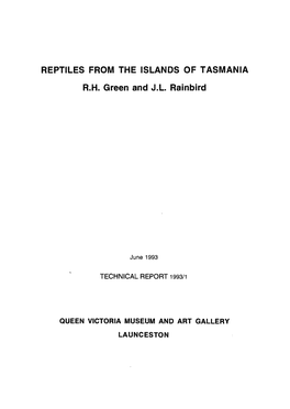 Reptiles from the Islands of Tasmania(PDF, 530KB)