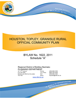 Houston, Topley, Granisle Rural Official Community Plan