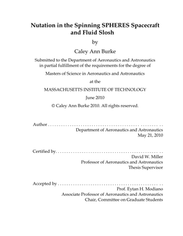 Nutation in the Spinning SPHERES Spacecraft And
