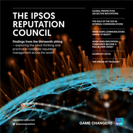 The Ipsos Reputation Council: Thirteenth Sitting 03