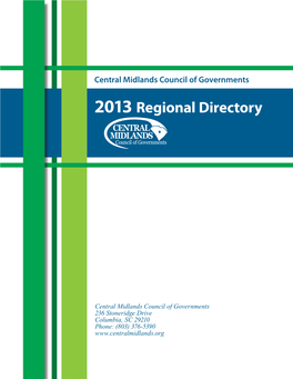 2013 Regional Directory CENTRAL MIDLANDS Council of Governments