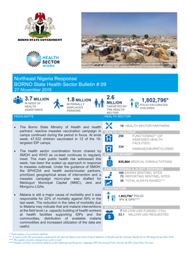 Borno State Health Sector Bulletin Number 9